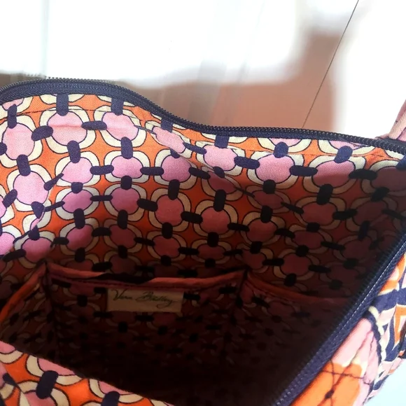 Vera Bradley Pink Loves Me Cross Body Hipster Bag W/ Matching Clutch Wallet - Picture 14 of 16